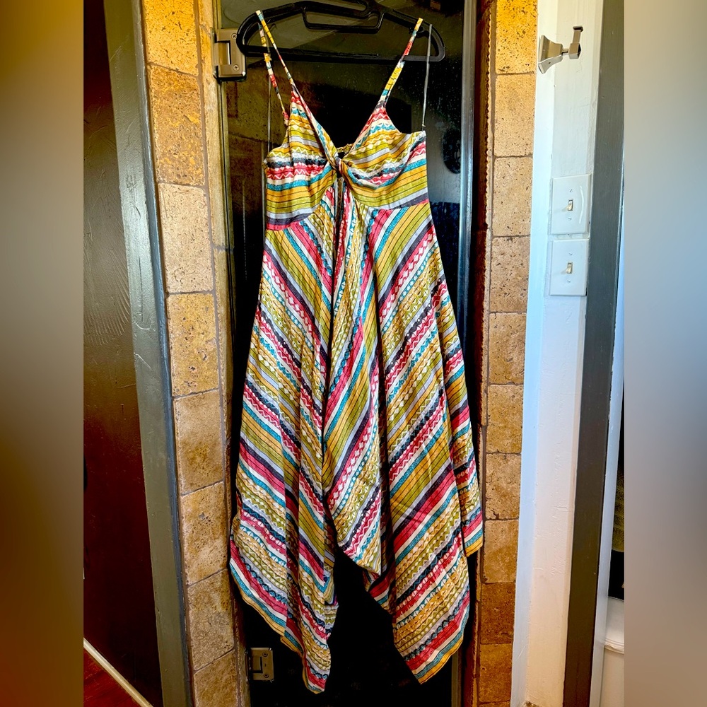 Angie Twist Front Striped Pantsuit - never been worn with tags on!